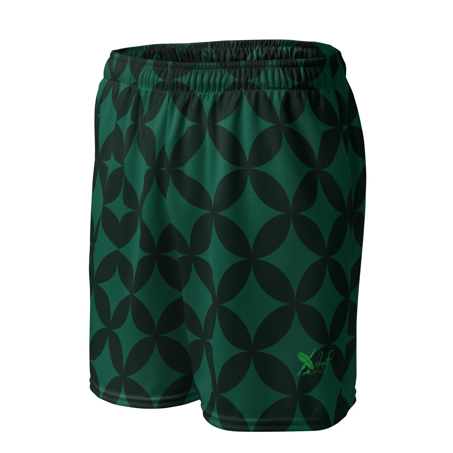 XCLUSIF POETIX LUXURY GREEN Unisex mesh shorts