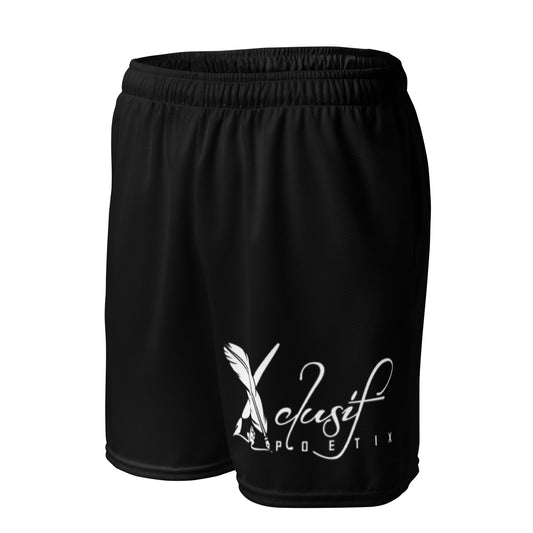 XCLUSIF POETIX BLACK & WHITE Unisex mesh shorts