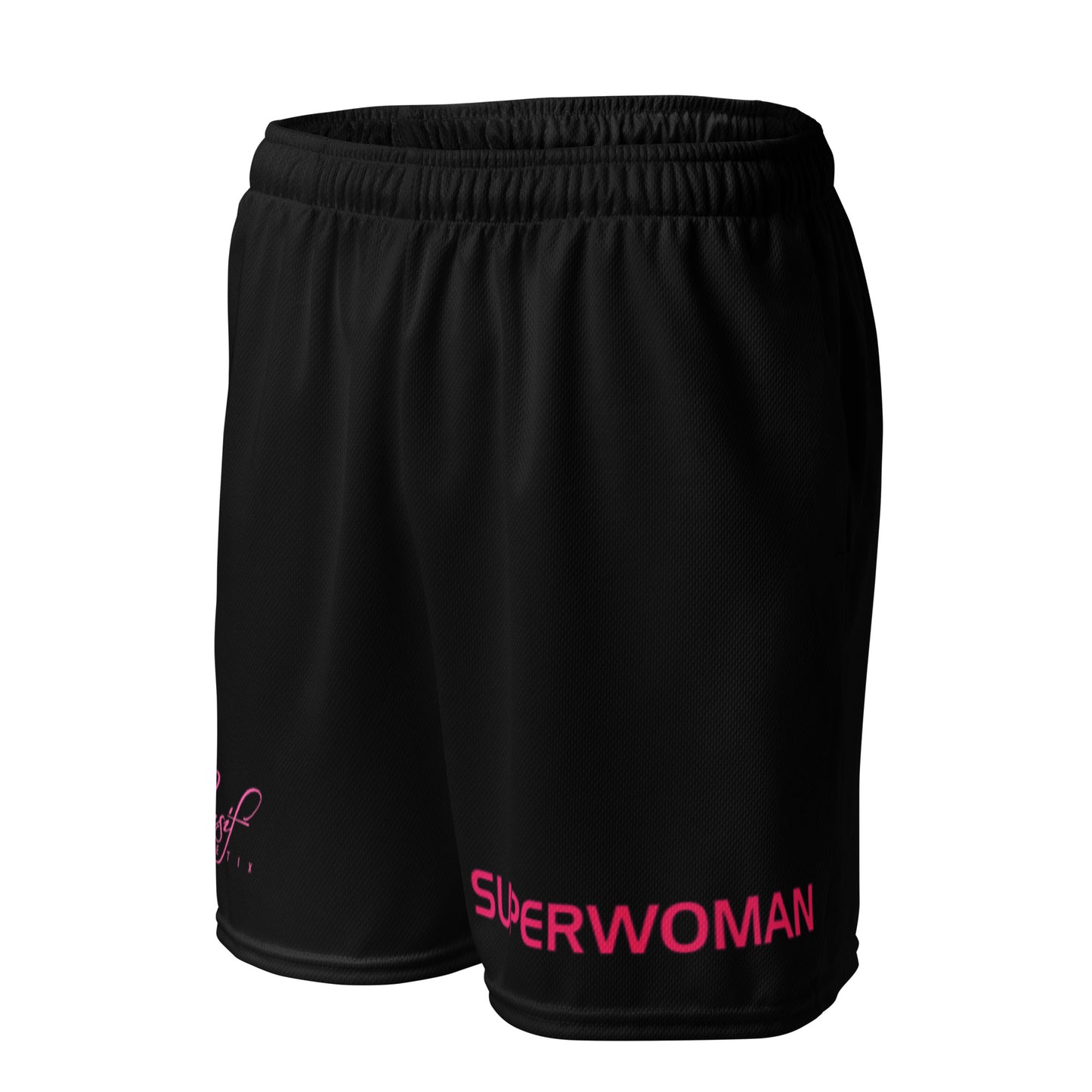 SUPERWOMAN BY XCLUSIF POETIX BLACK & PINK Unisex mesh shorts