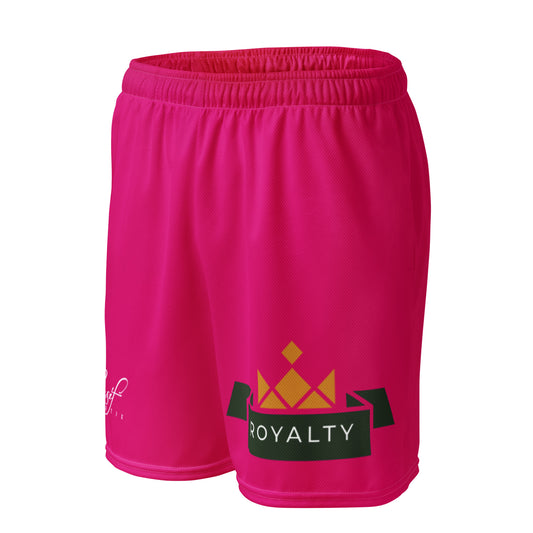 ROYALTY BY XCLUSIF POETIX HOT PINK Unisex mesh shorts