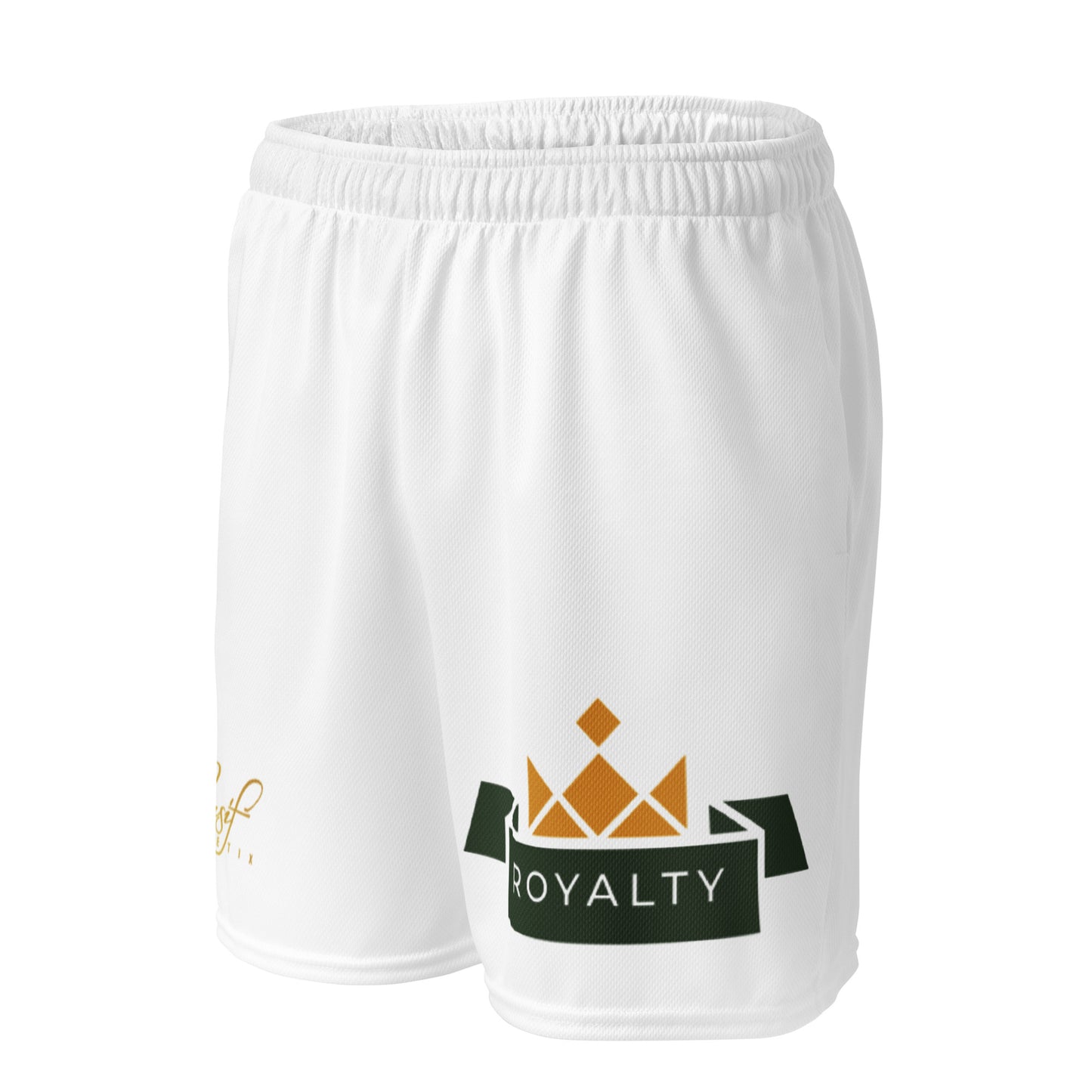 ROYALTY BY XCLUSIF POETIX WHITE Unisex mesh shorts