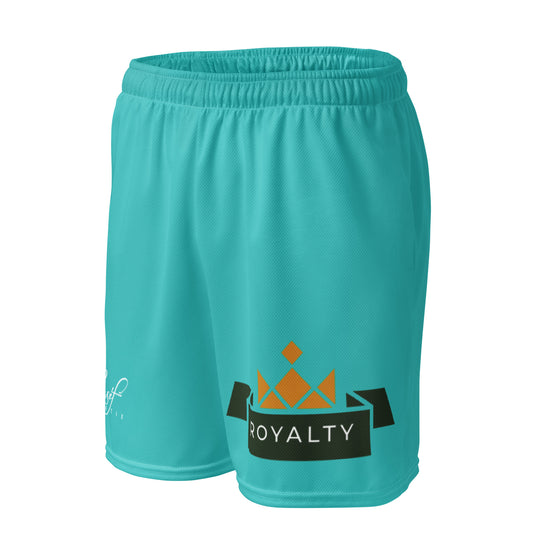 ROYALTY BY XCLUSIF POETIX TURQUOISE Unisex mesh shorts