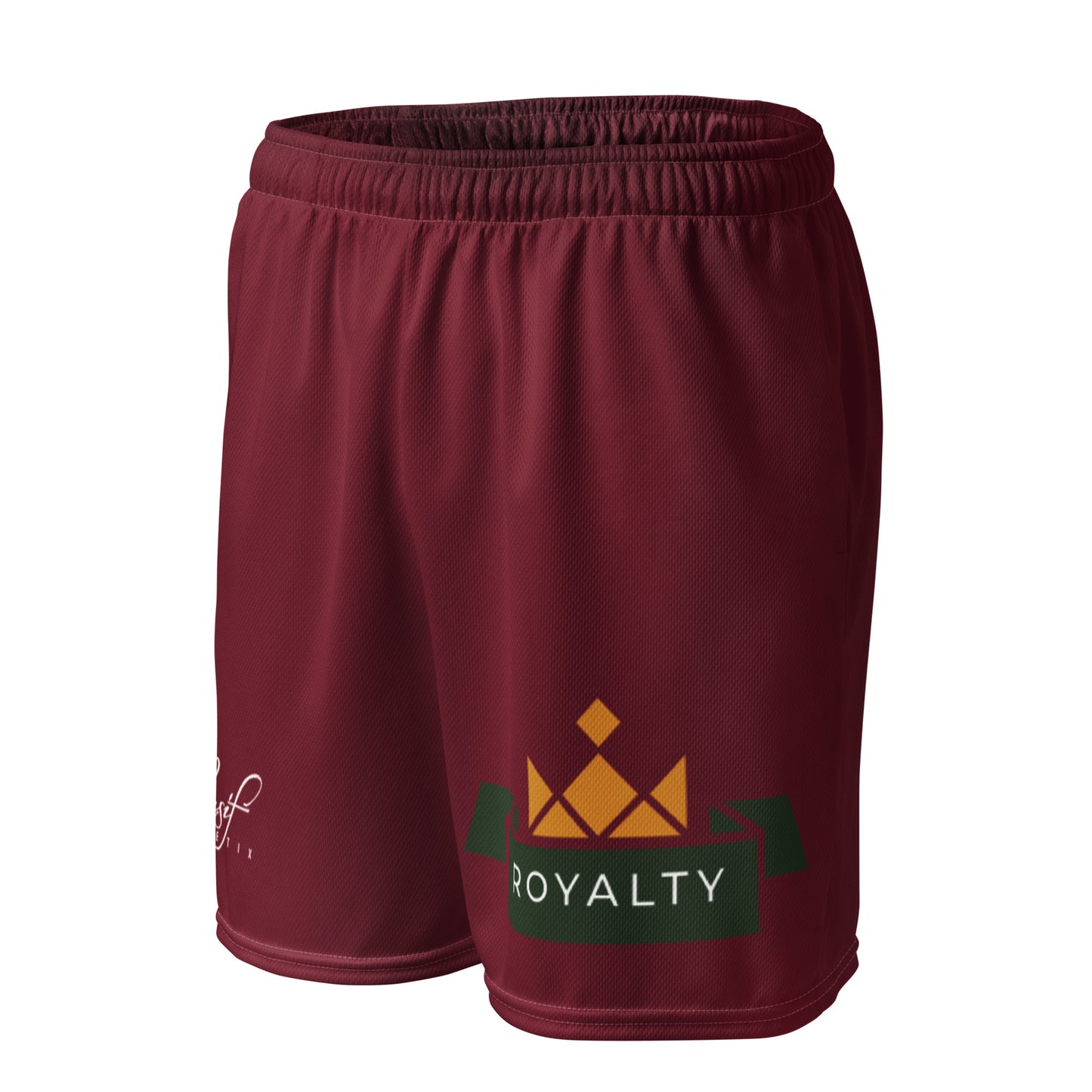 ROYALTY BY XCLUSIF POETIX BURGUNDY Unisex mesh shorts