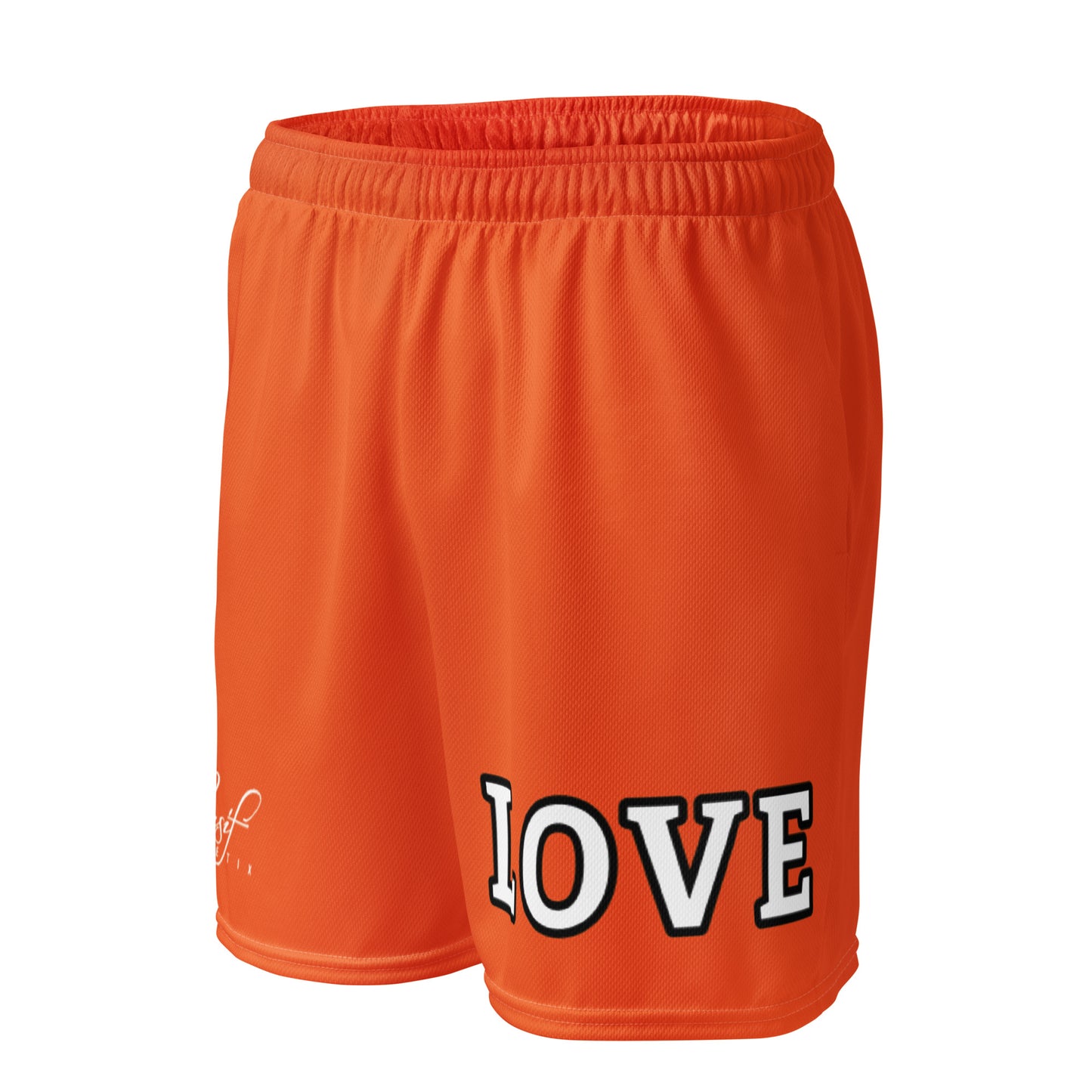 LOVE BY XCLUSIF POETIX ORANGE Unisex mesh shorts