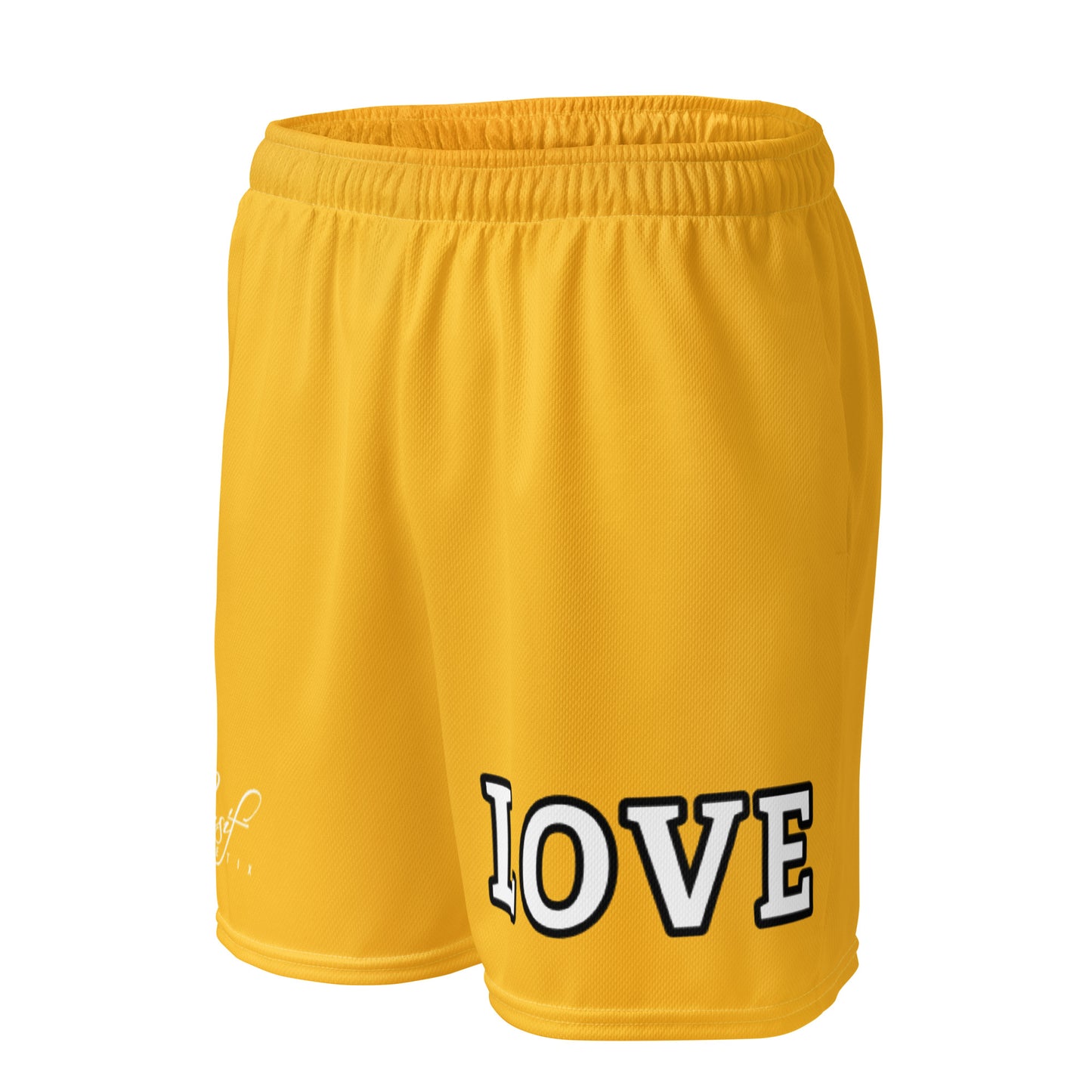 LOVE BY XCLUSIF POETIX YELLOW Unisex mesh shorts