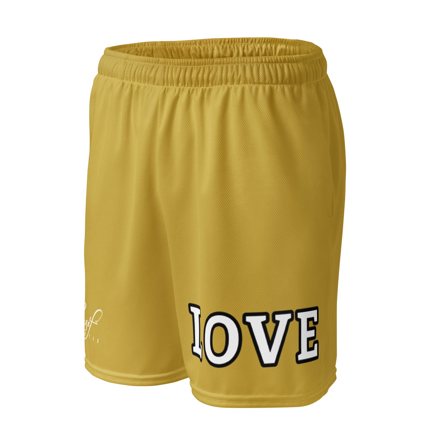 LOVE BY XCLUSIF POETIX GOLD Unisex mesh shorts