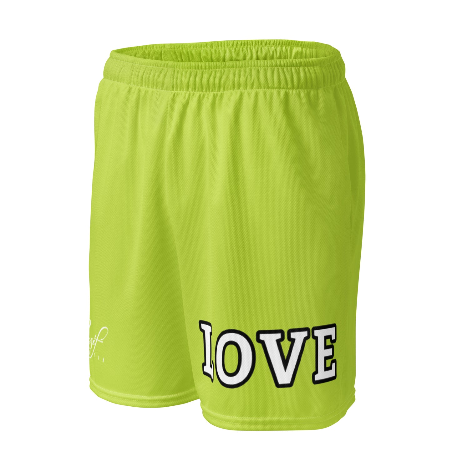 LOVE BY XCLUSIF POETIX LIGHT GREEN Unisex mesh shorts