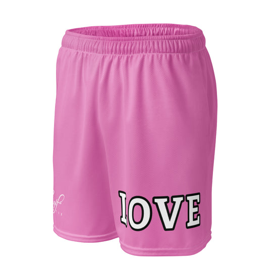 LOVE BY XCLUSIF POETIX LAVENDER Unisex mesh shorts