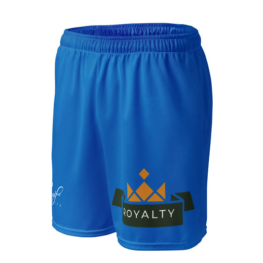 ROYALTY BY XCLUSIF POETIX BLUE Unisex mesh shorts