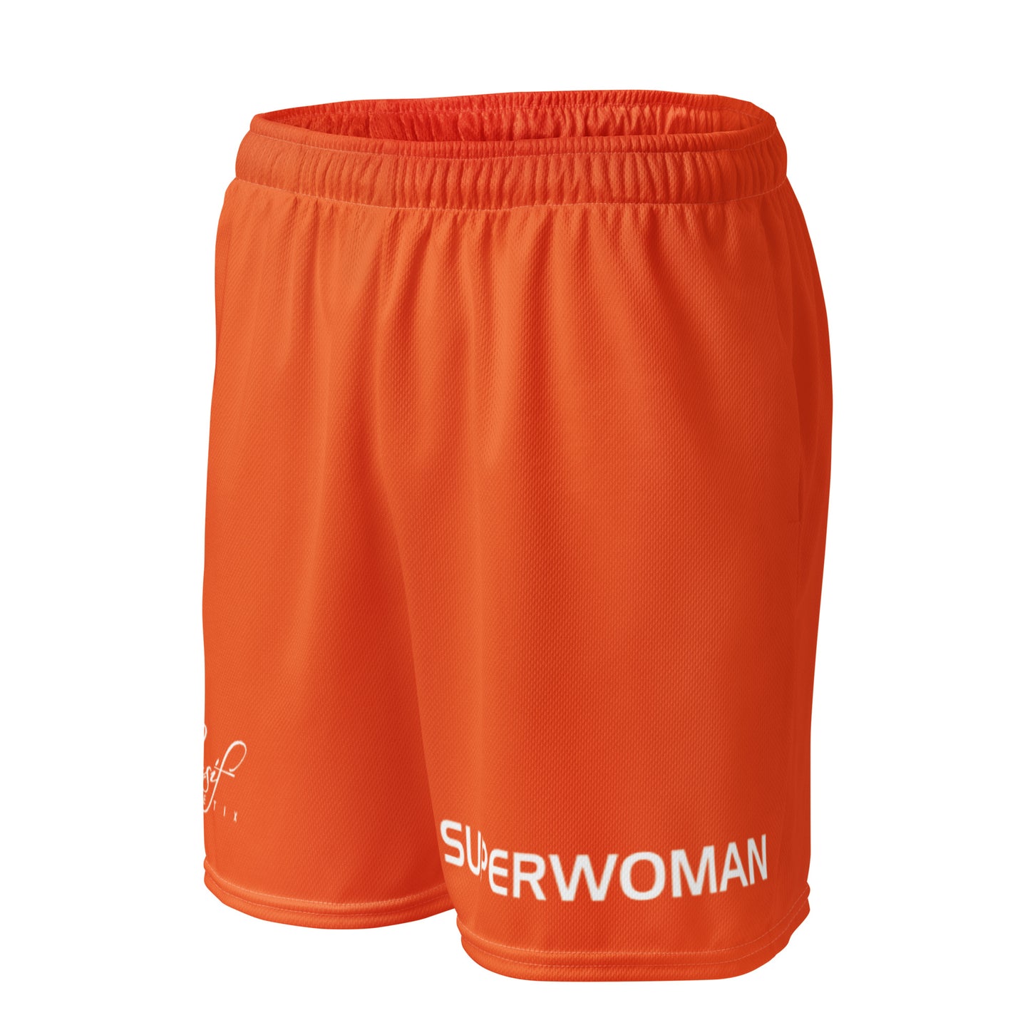 SUPERWOMAN BY XCLUSIF POETIX ORANGE & WHITE Unisex mesh shorts