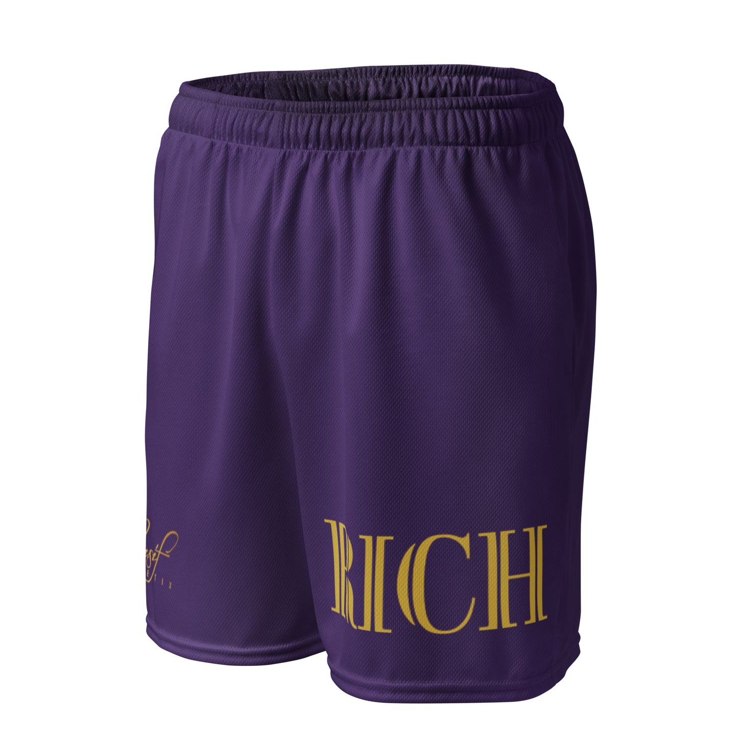 RICH BY XCLUSIF POETIX PURPLE & GOLD Unisex mesh shorts