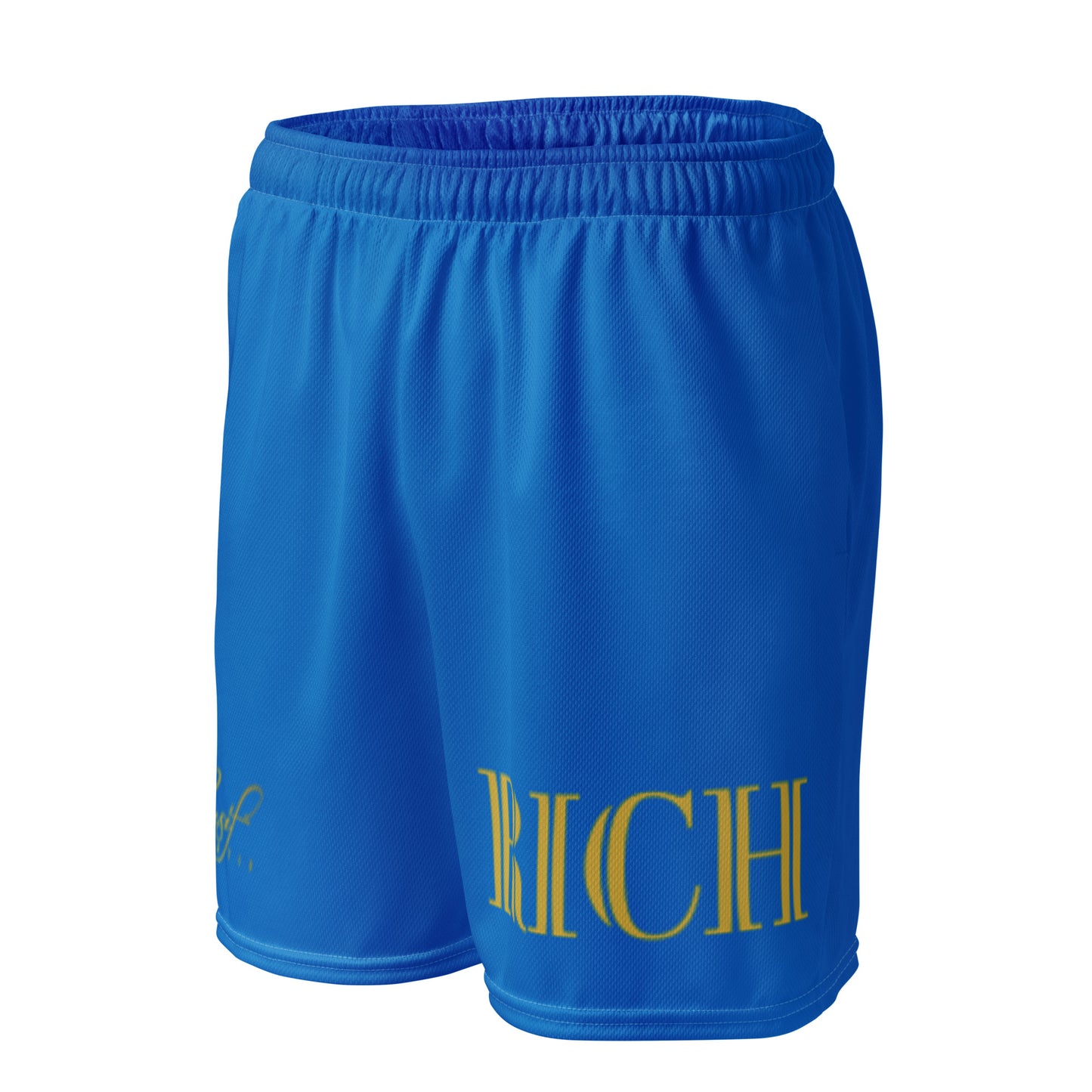 RICH BY XCLUSIF POETIX BLUE & GOLD Unisex mesh shorts