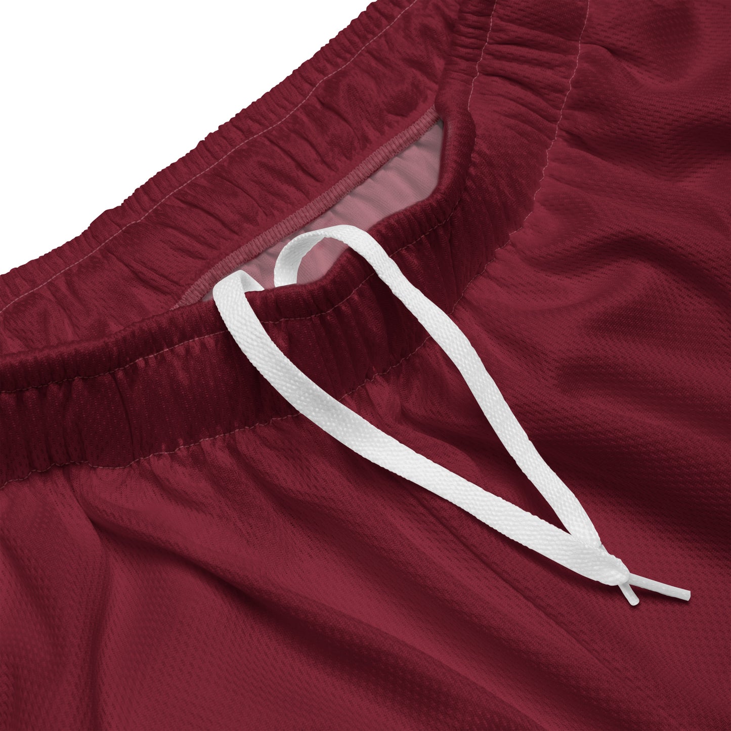 BLESSED BY XCLUSIF POETIX BURGUNDY & WHITE Unisex mesh shorts