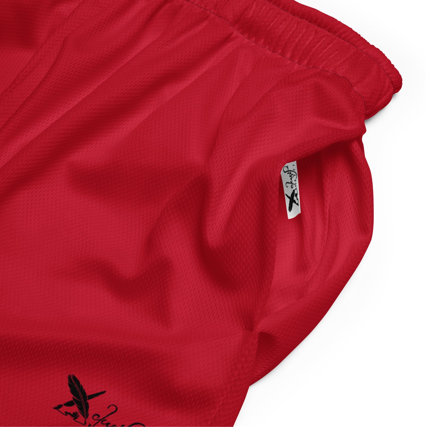 XCLUSIF POETIX RED & BLACK LOGO Unisex mesh shorts