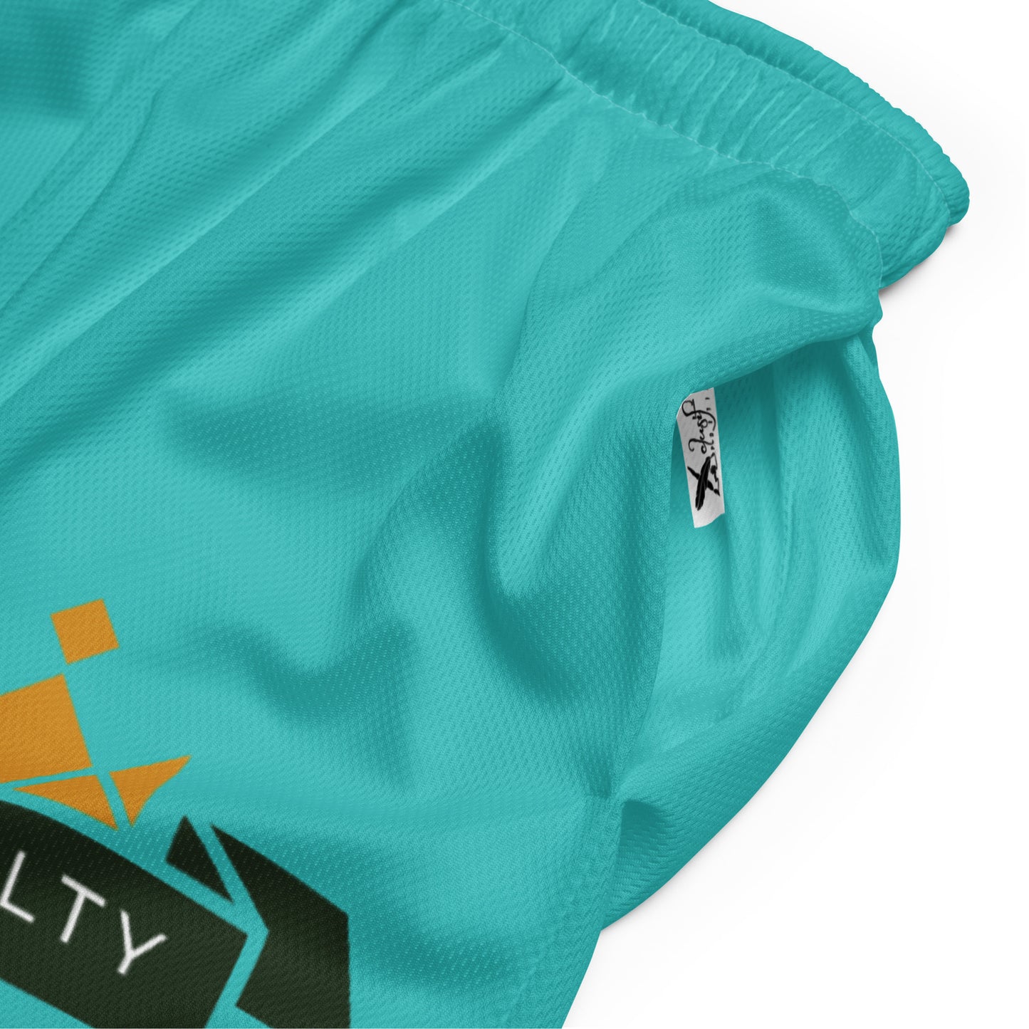 ROYALTY BY XCLUSIF POETIX TURQUOISE Unisex mesh shorts