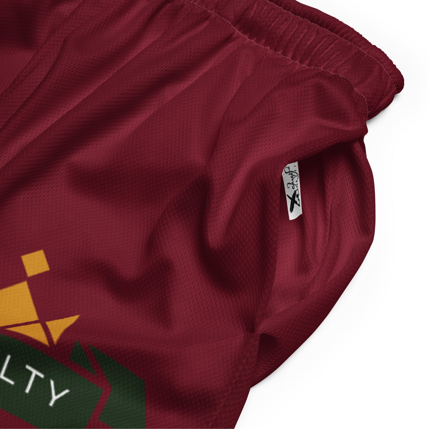 ROYALTY BY XCLUSIF POETIX BURGUNDY Unisex mesh shorts