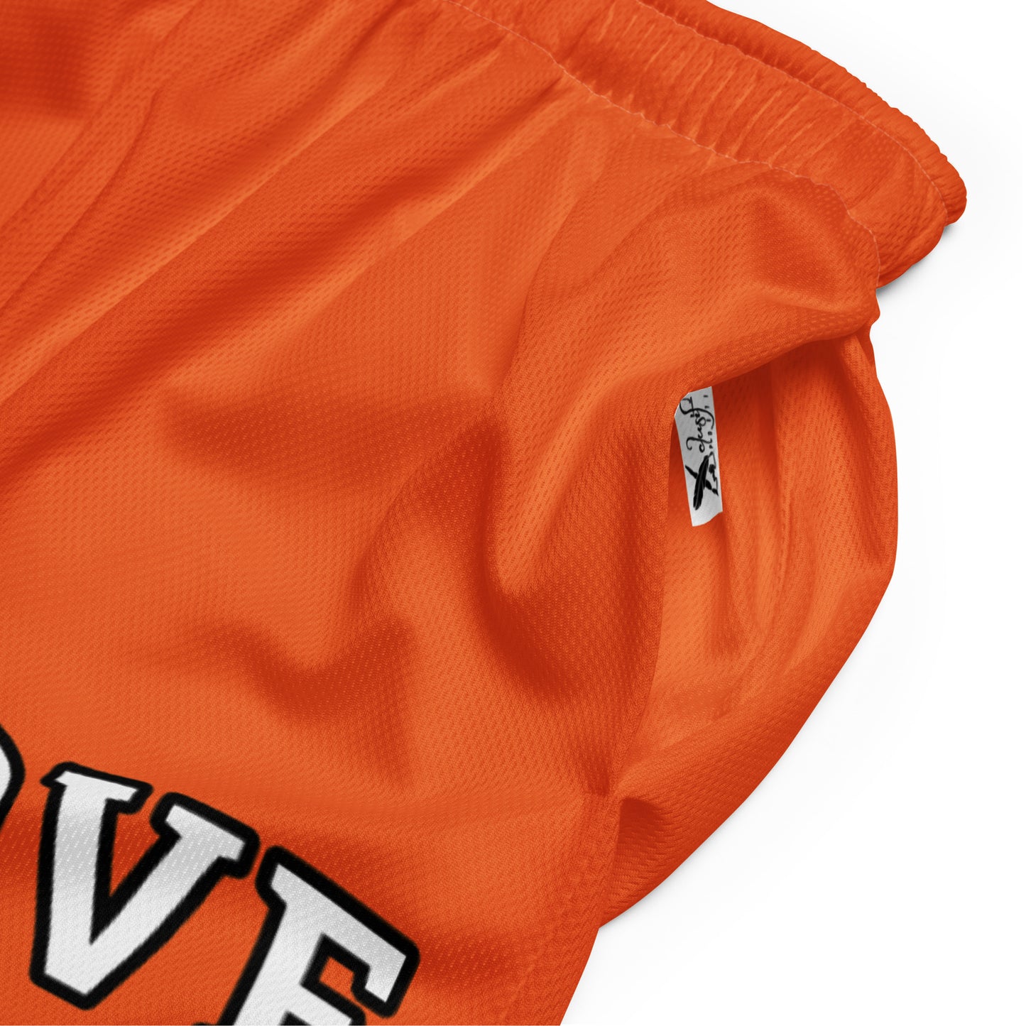 LOVE BY XCLUSIF POETIX ORANGE Unisex mesh shorts