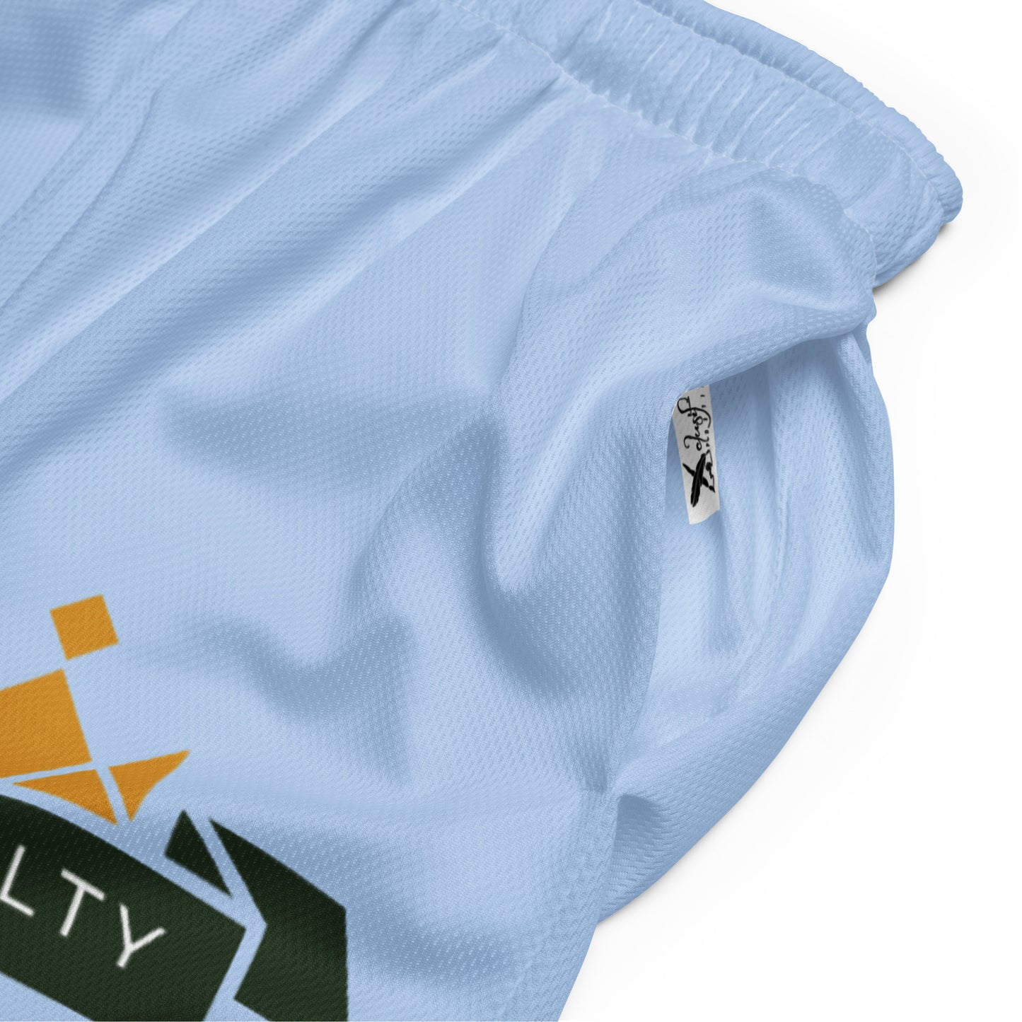 ROYALTY BY XCLUSIF POETIX LIGHT BLUE Unisex mesh shorts