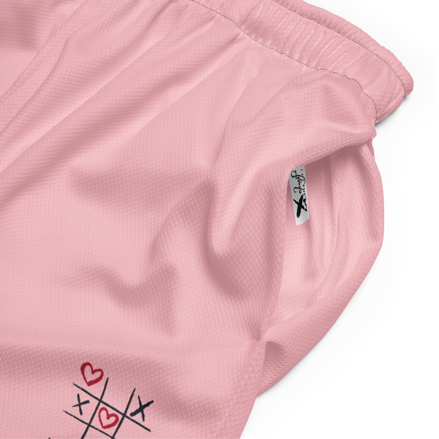 "LOVE ALWAYS WINS" BY XCLUSIF POETIX PINK Unisex mesh shorts