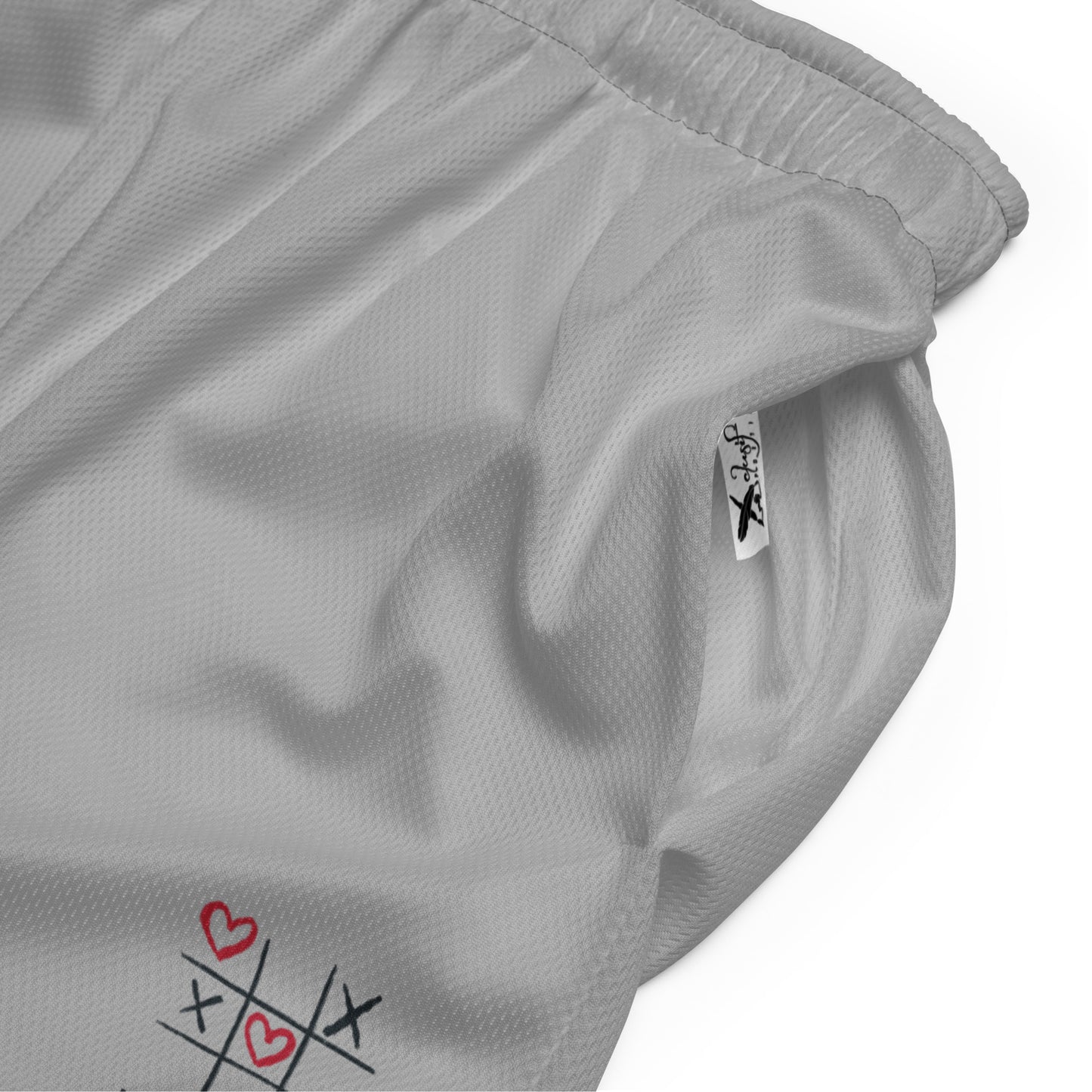 "LOVE ALWAYS WINS" BY XCLUSIF POETIX SILVER Unisex mesh shorts