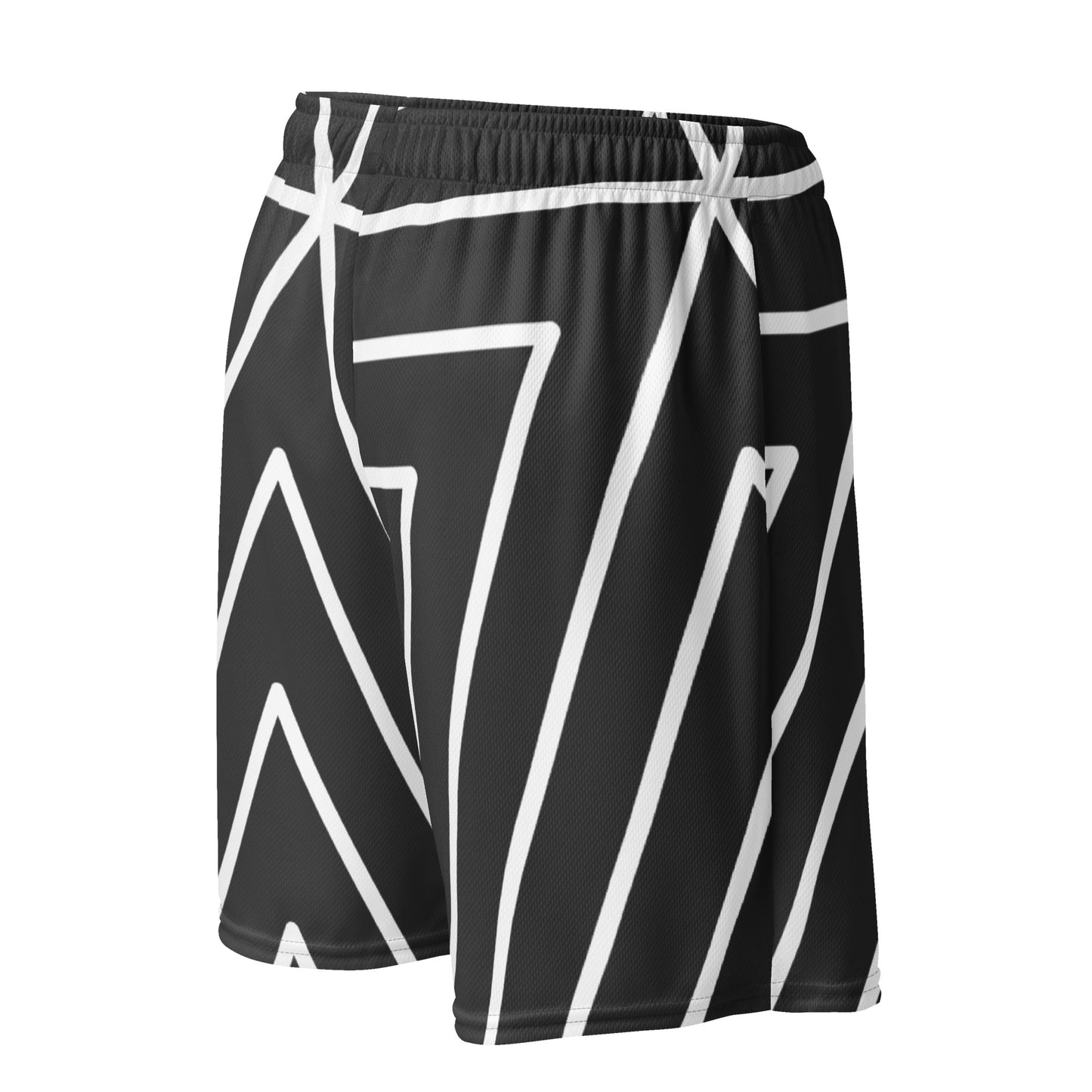 XCLUSIF POETIX BLACK TRIANGLE Unisex mesh shorts