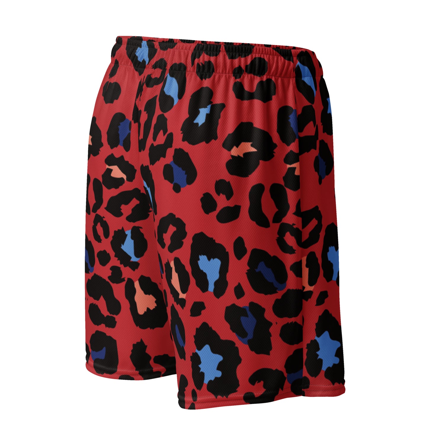 XCLUSIF POETIX RED LEOPARD Unisex mesh shorts