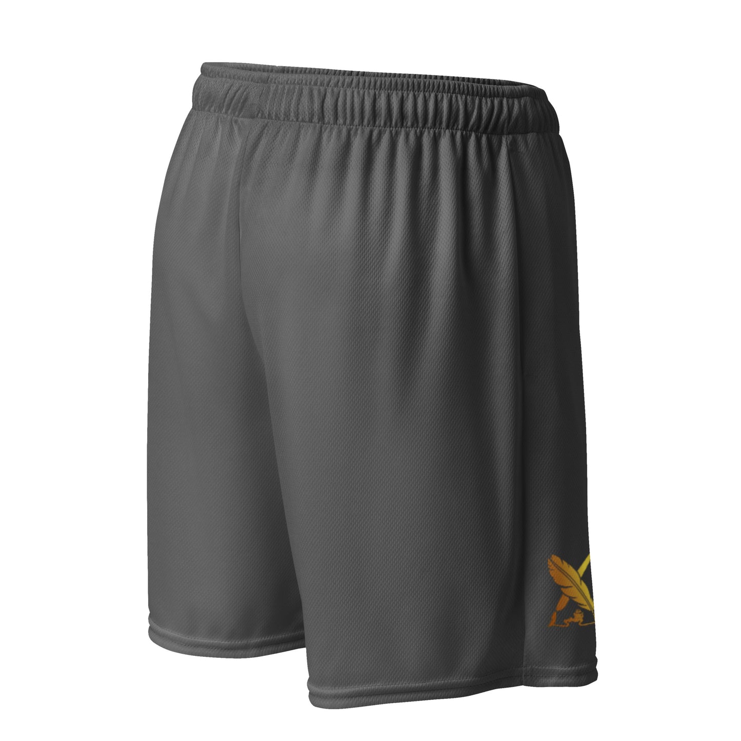 RICH BY XCLUSIF POETIX GREY & GOLD Unisex mesh shorts