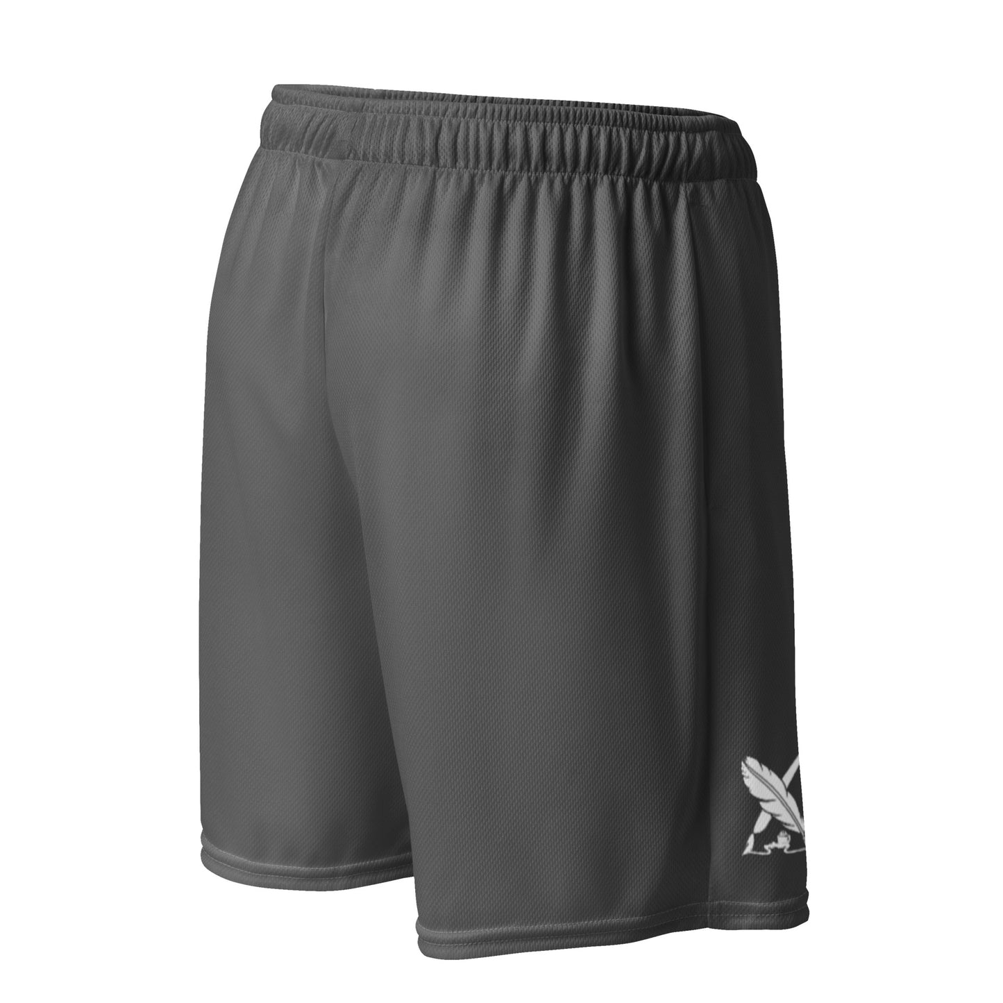 BLESSED BY XCLUSIF POETIX GREY & WHITE Unisex mesh shorts