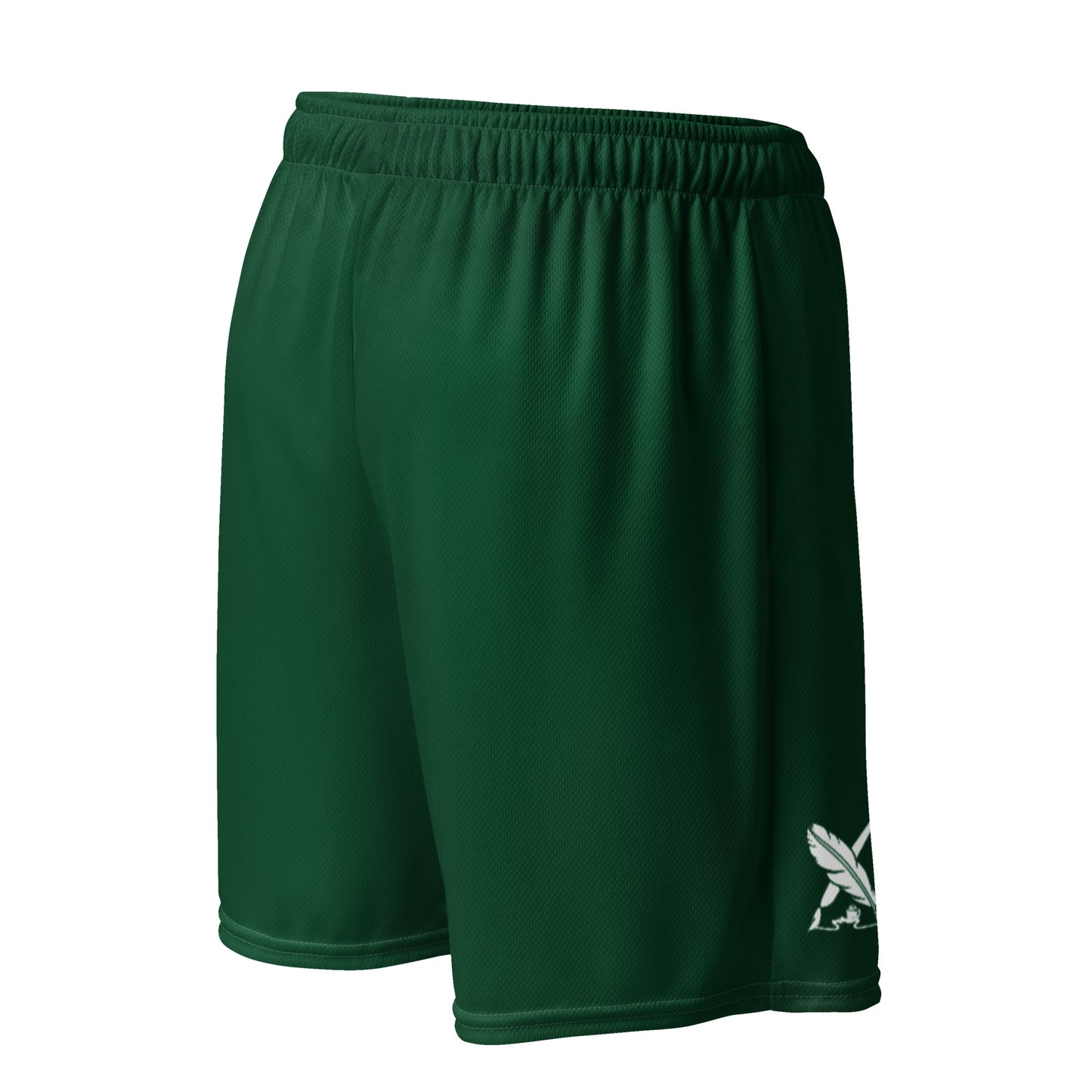 BLESSED BY XCLUSIF POETIX FOREST GREEN & WHITE Unisex mesh shorts