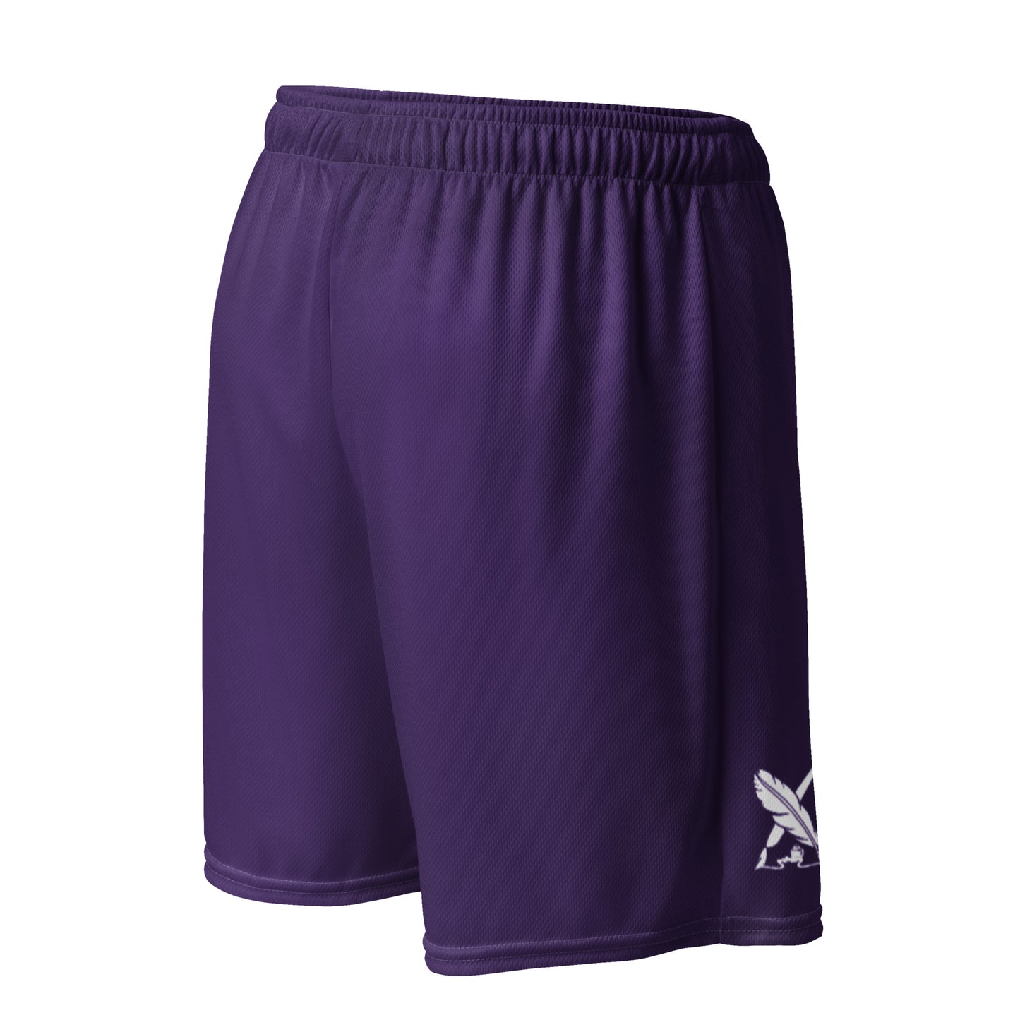 BLESSED BY XCLUSIF POETIX PURPLE & WHITE Unisex mesh shorts