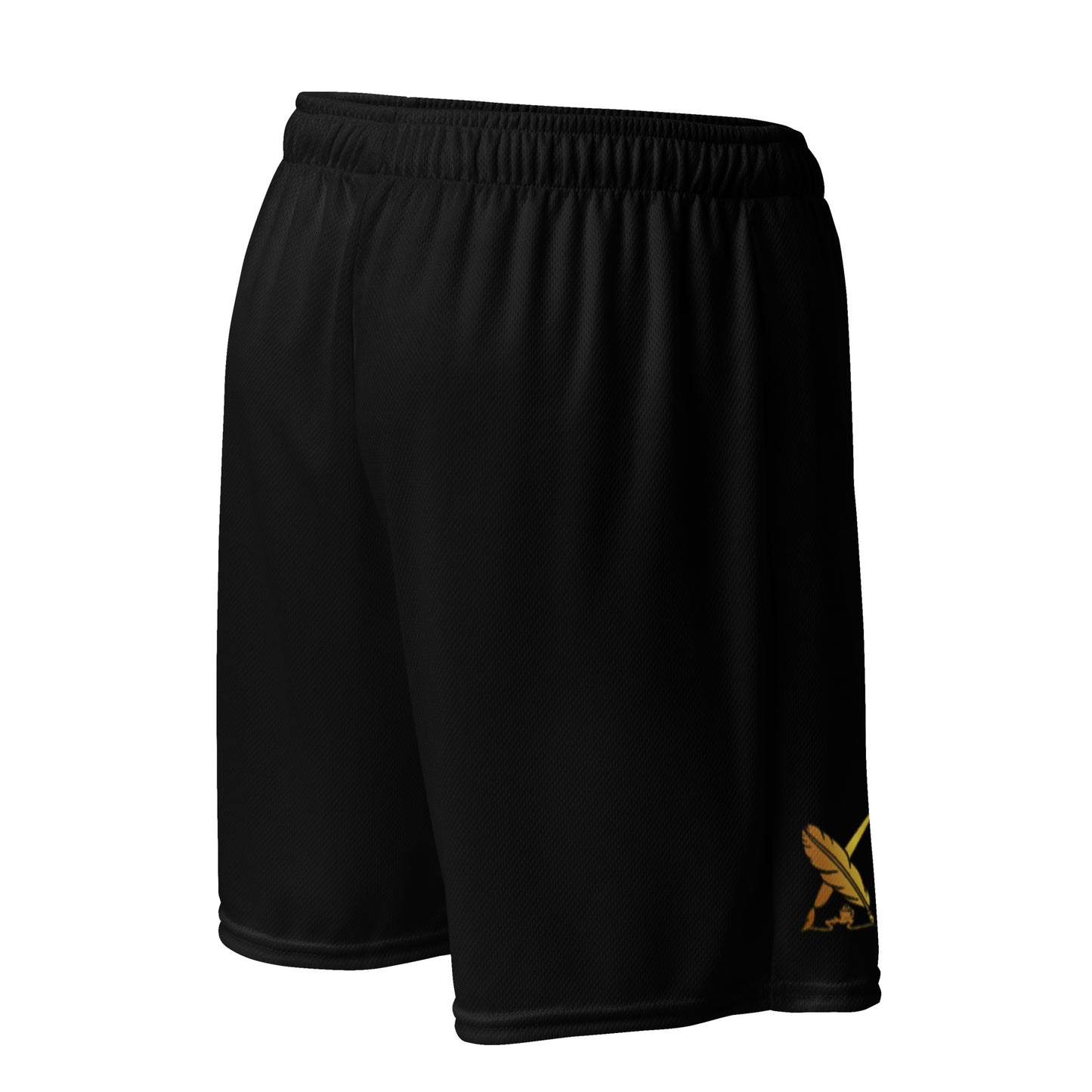 BLESSED BY XCLUSIF POETIX BLACK & GOLD Unisex mesh shorts