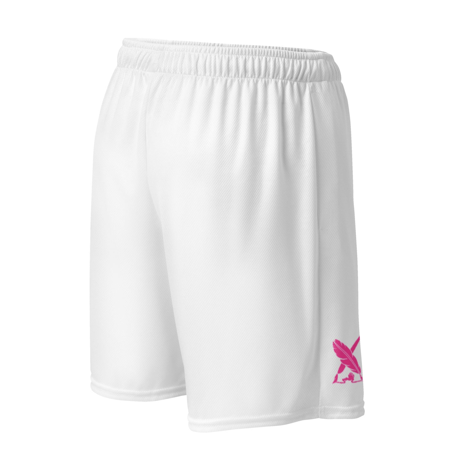 SUPERWOMAN BY XCLUSIF POETIX WHITE & PINK Unisex mesh shorts