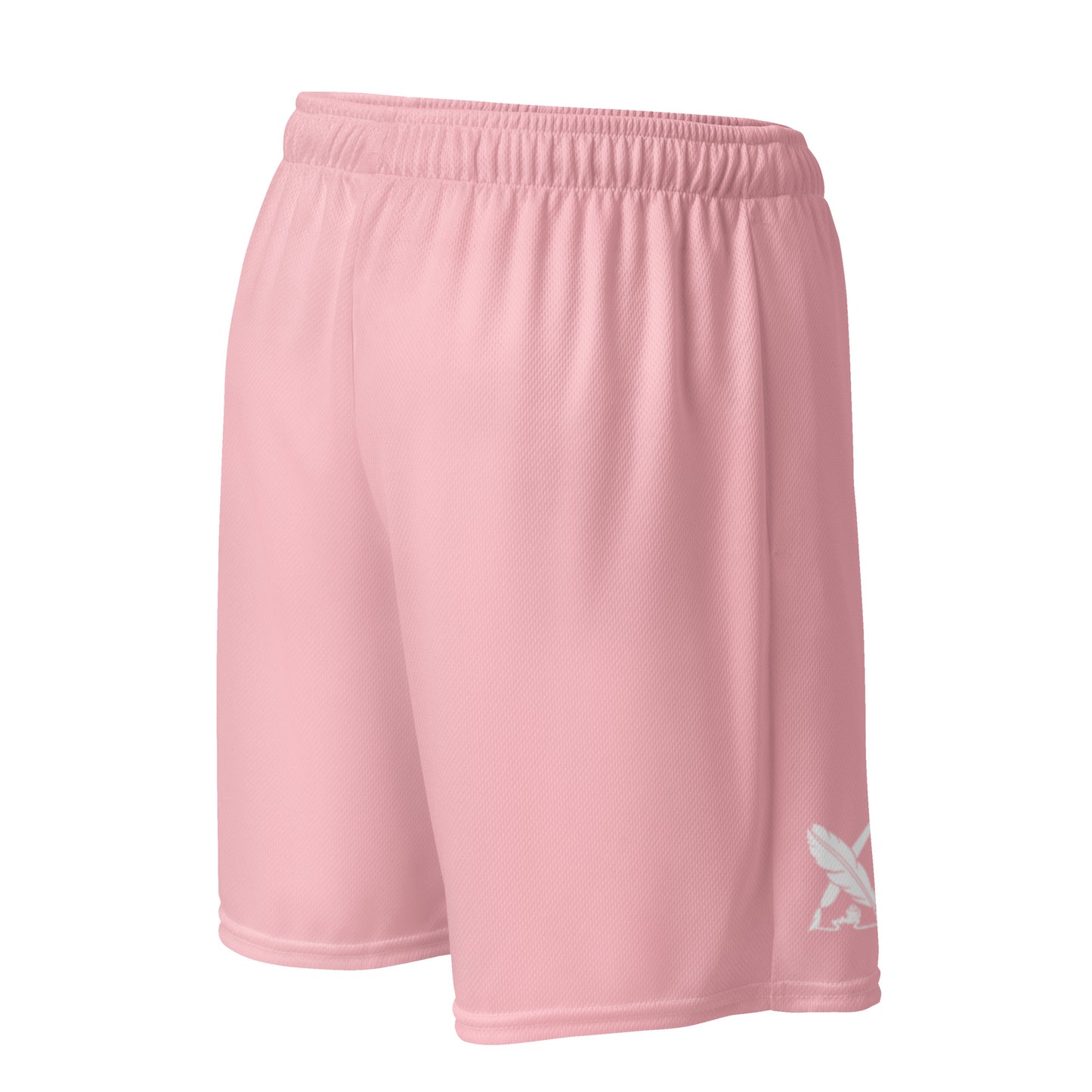 "LIVE FOR WHAT YOU LOVE" BY XCLUSIF POETIX PINK Unisex mesh shorts