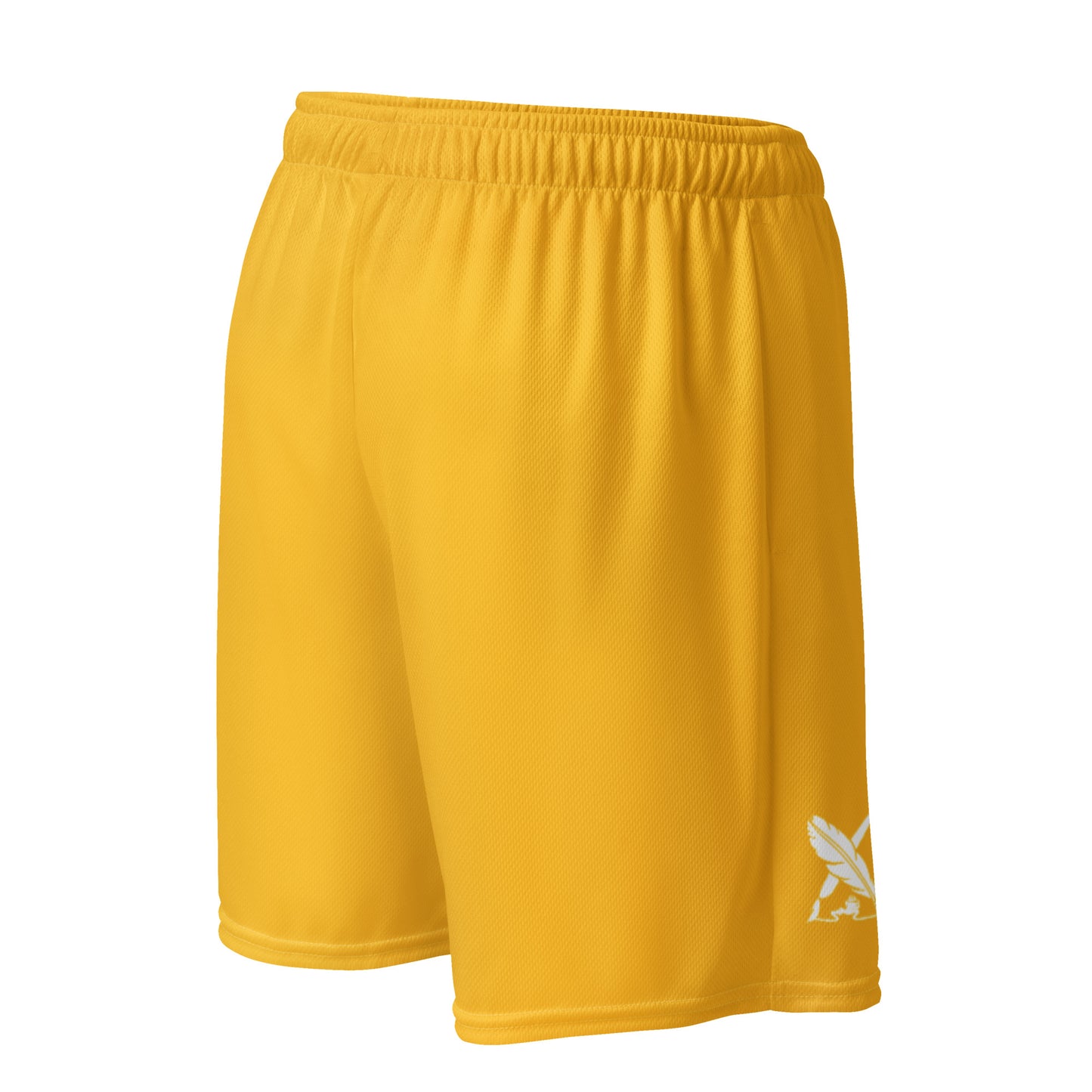 "LIVE FOR WHAT YOU LOVE" BY XCLUSIF POETIX YELLOW Unisex mesh shorts