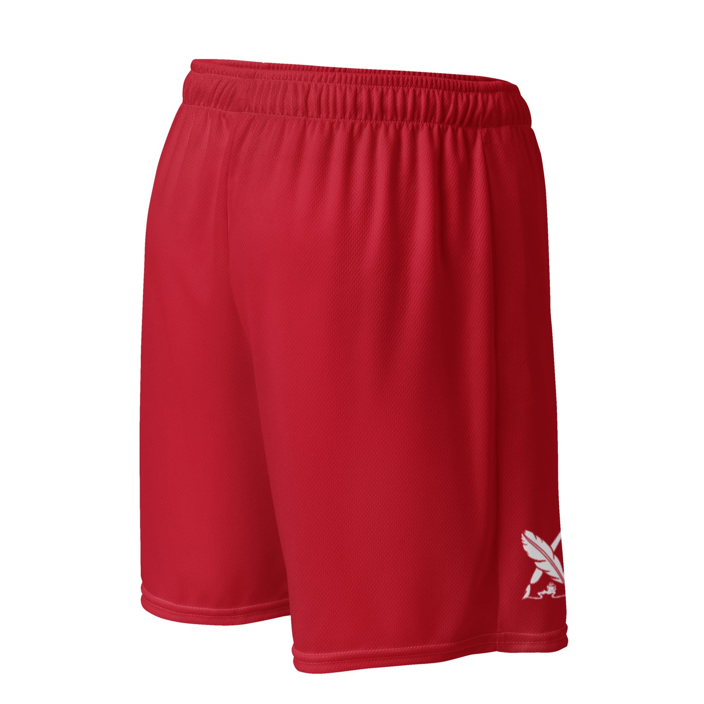 "LIVE FOR WHAT YOU LOVE" BY XCLUSIF POETIX RED Unisex mesh shorts