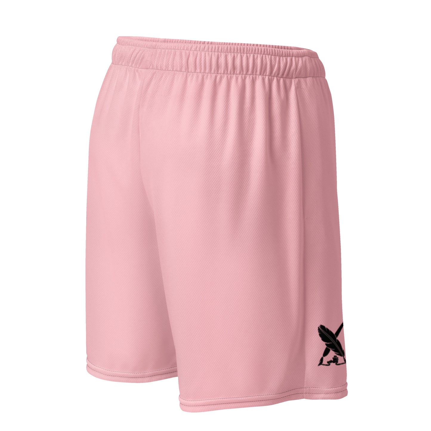 "LOVE ALWAYS WINS" BY XCLUSIF POETIX PINK Unisex mesh shorts