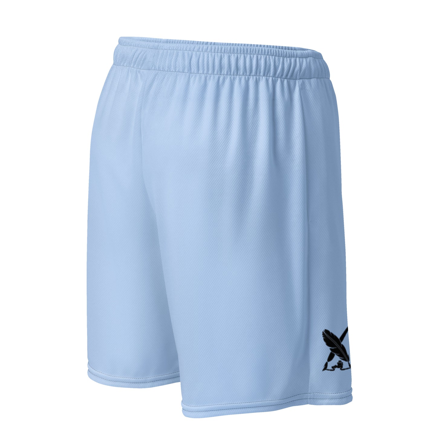 "LOVE ALWAYS WINS" BY XCLUSIF POETIX LIGHT BLUE Unisex mesh shorts