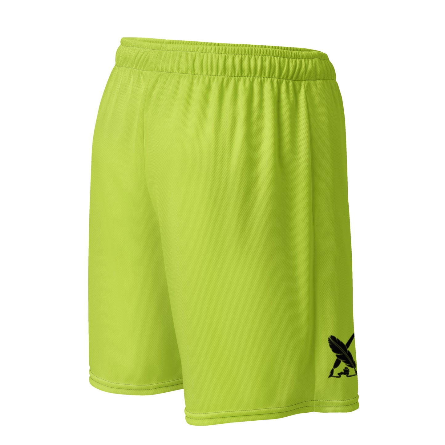 "LOVE ALWAYS WINS" BY XCLUSIF POETIX LIGHT GREEN Unisex mesh shorts