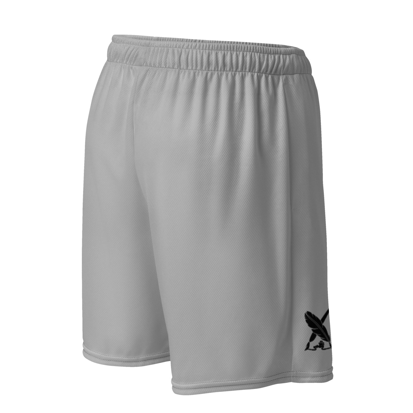 "LOVE ALWAYS WINS" BY XCLUSIF POETIX SILVER Unisex mesh shorts