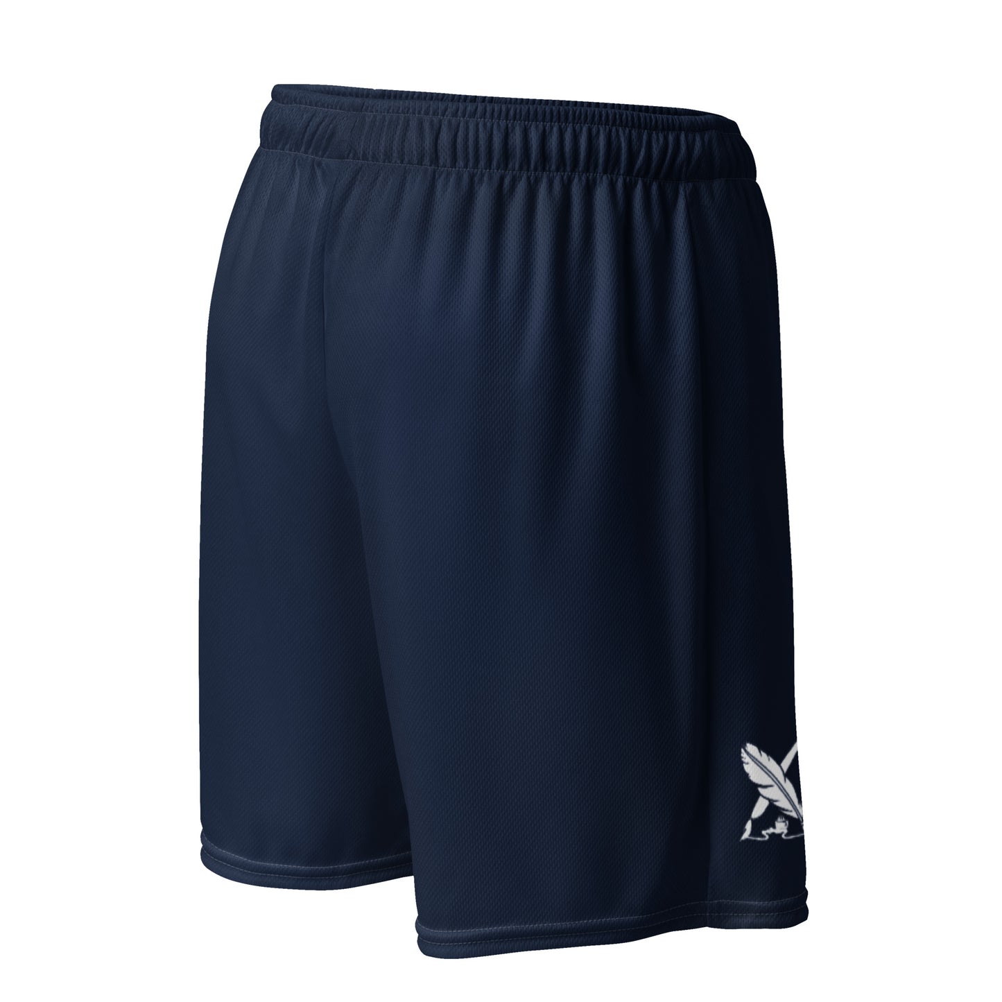 BLESSED BY XCLUSIF POETIX NAVY & WHITE Unisex mesh shorts