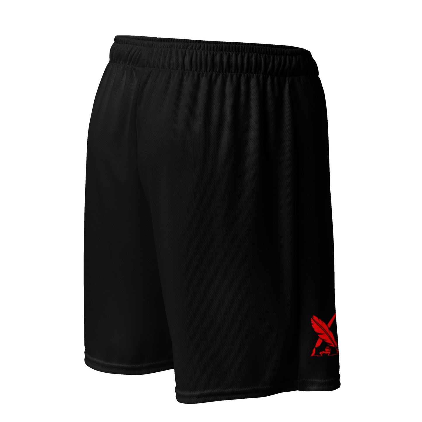 LOVE BY XCLUSIF POETIX BLACK & RED Unisex mesh shorts