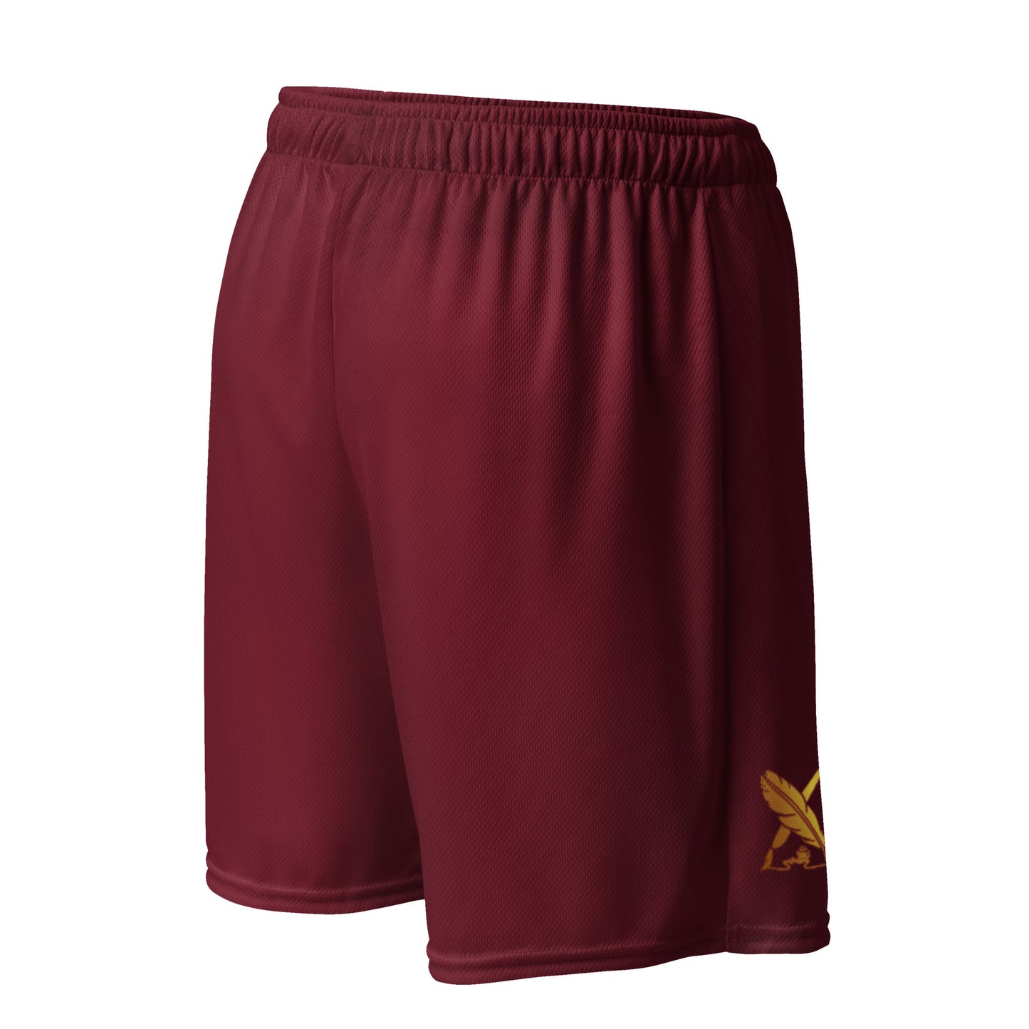 RICH BY XCLUSIF POETIX BURGUNDY & GOLD Unisex mesh shorts