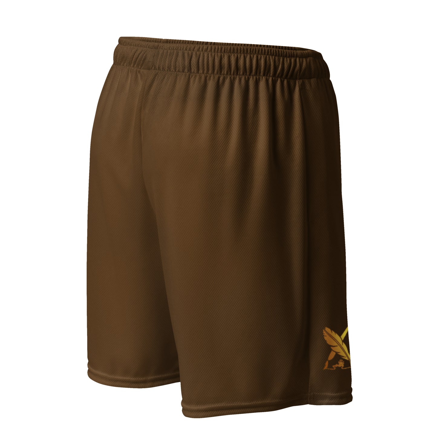 RICH BY XCLUSIF POETIX BROWN & GOLD Unisex mesh shorts