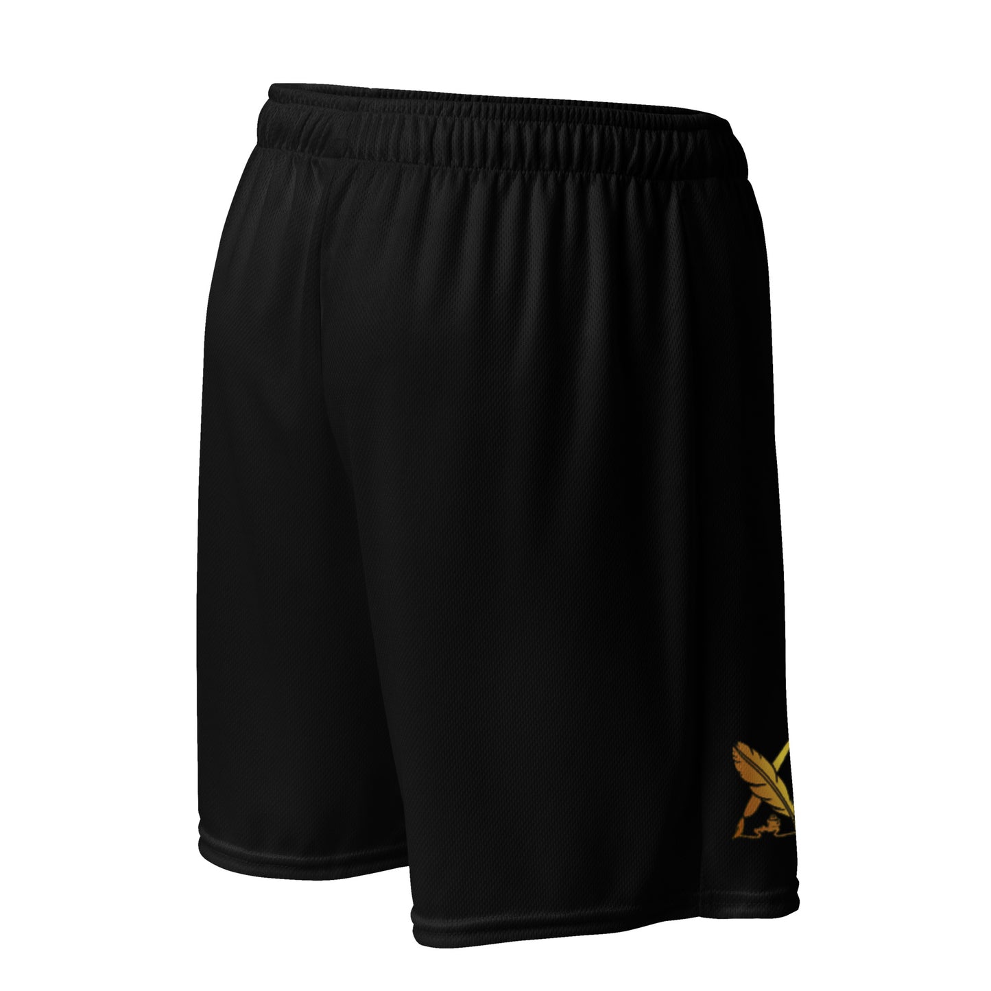 RICH BY XCLUSIF POETIX BLACK & GOLD Unisex mesh shorts