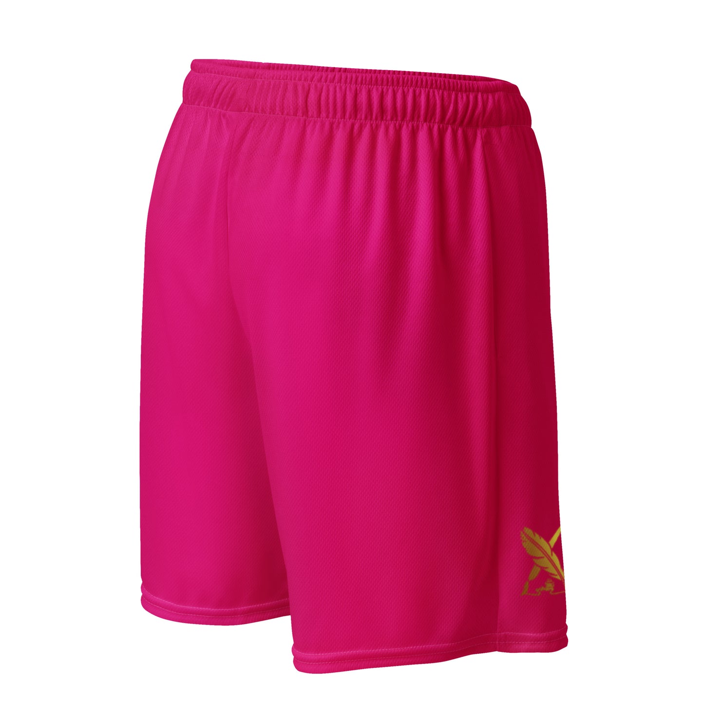 RICH BY XCLUSIF POETIX HOT PINK & GOLD Unisex mesh shorts