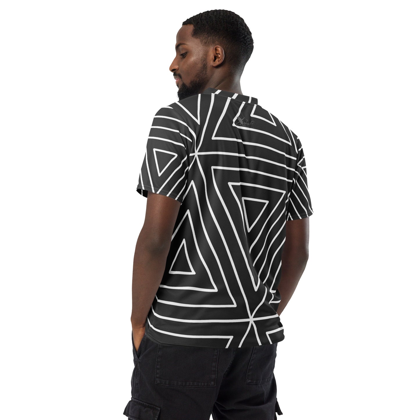 XCLUSIF POETIX BLACK TRIANGLE unisex sports jersey