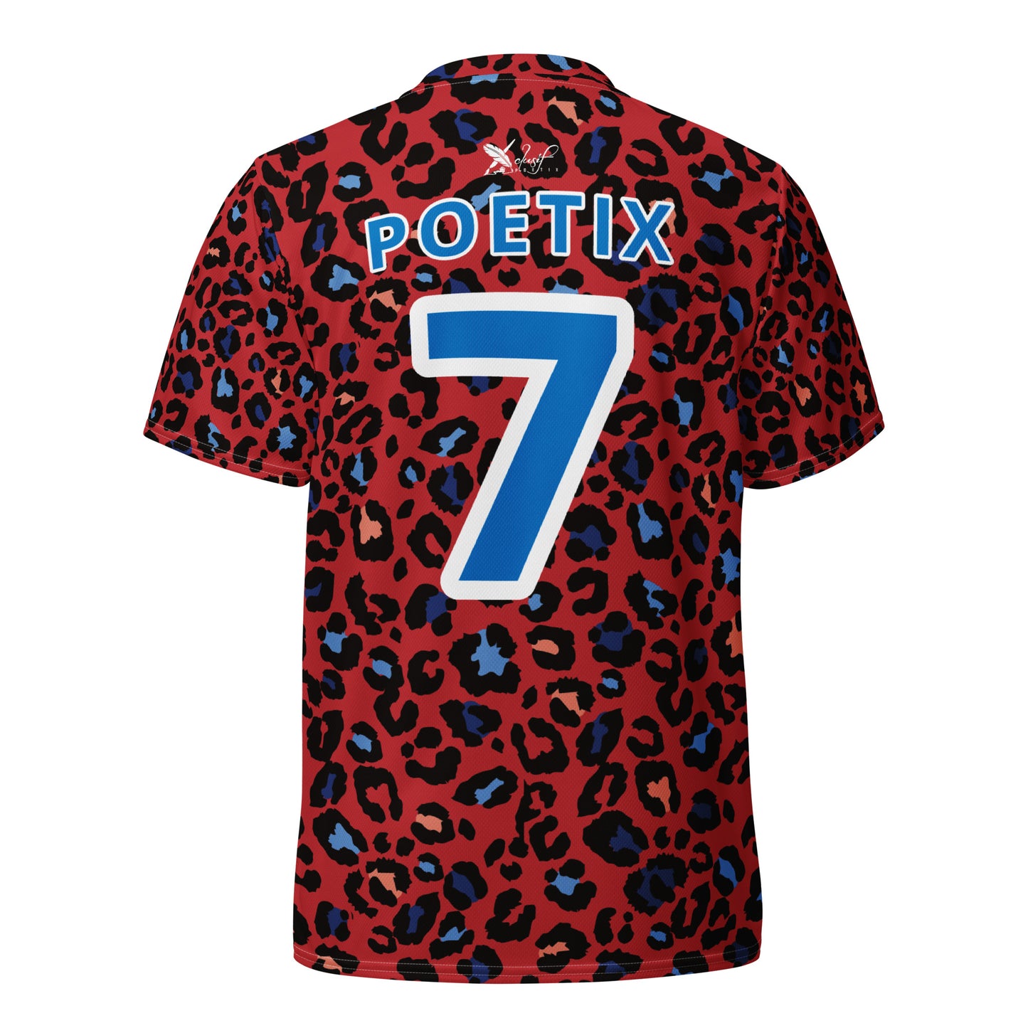 XCLUSIF POETIX RED LEOPARD unisex sports jersey