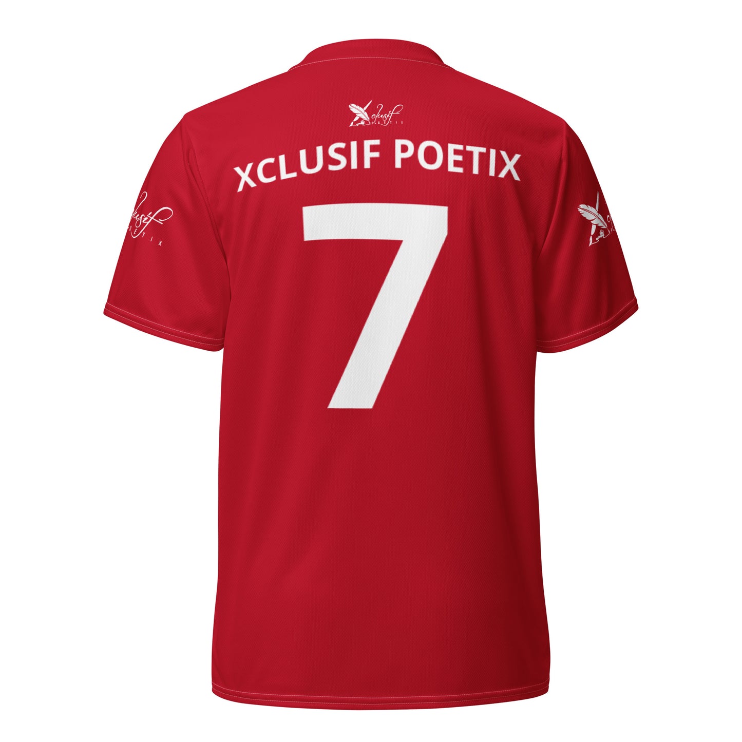 XCLUSIF POETIX RED & WHITE unisex sports jersey