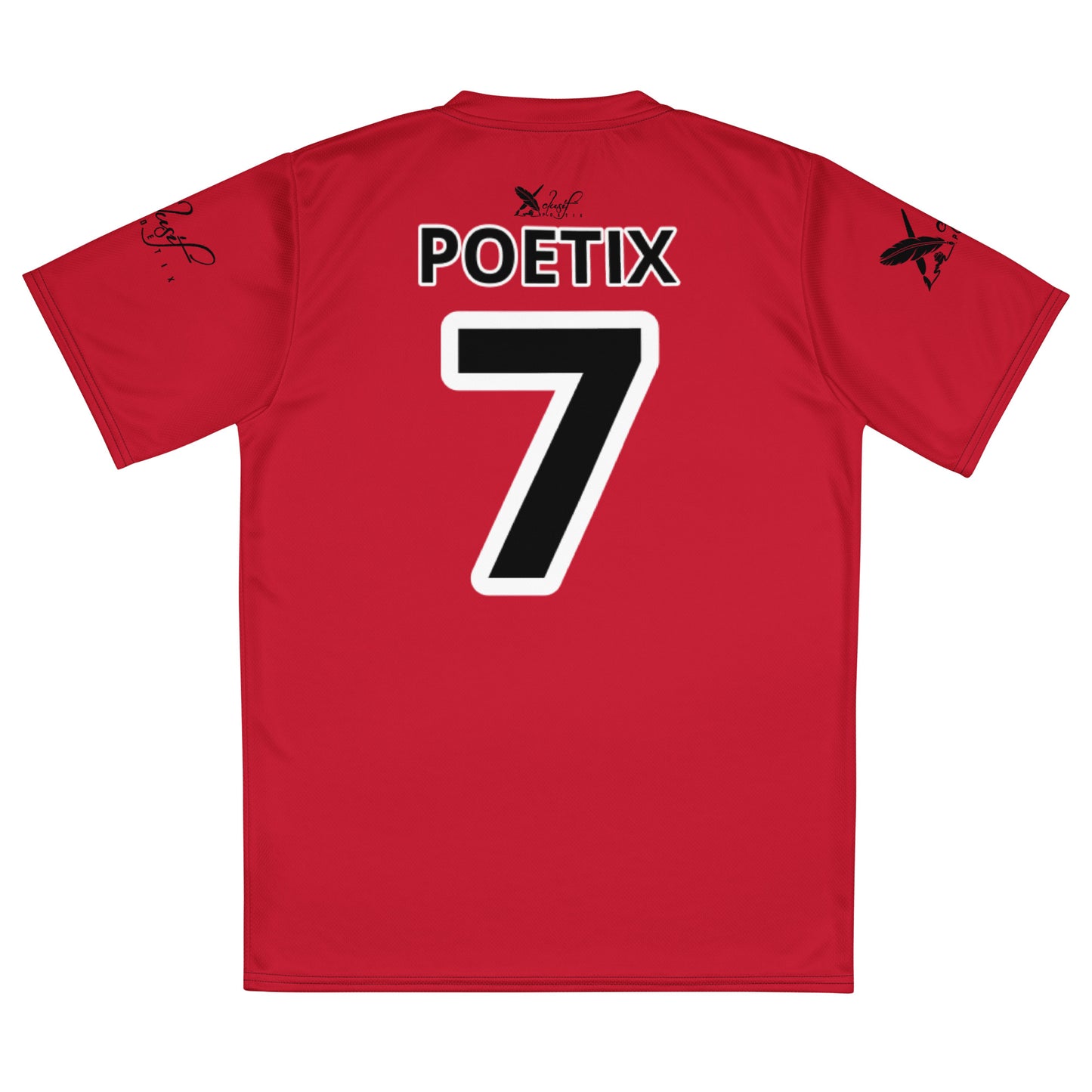 XCLUSIF POETIX RED & BLACK unisex sports jersey