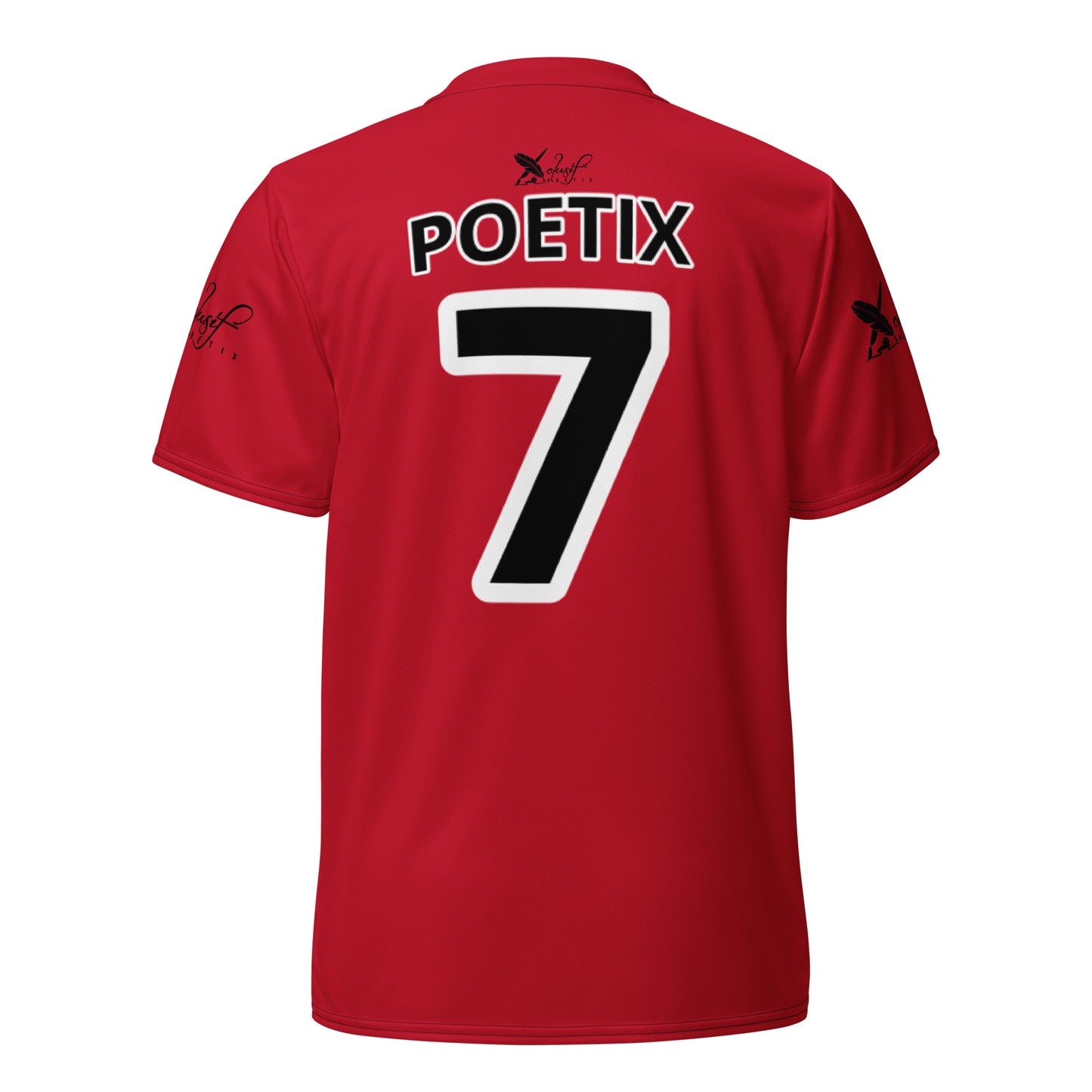 XCLUSIF POETIX RED & BLACK unisex sports jersey